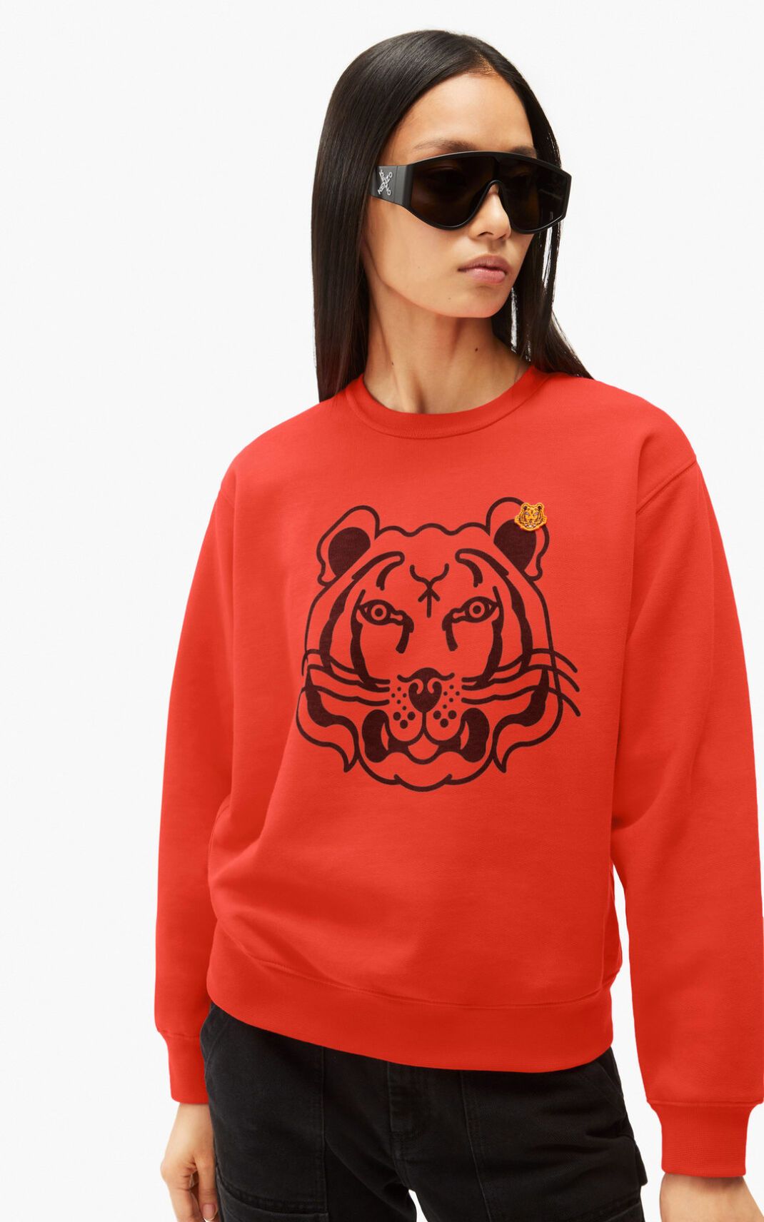 Sweat Kenzo K Tiger Femme Rouge | HPNR-76318